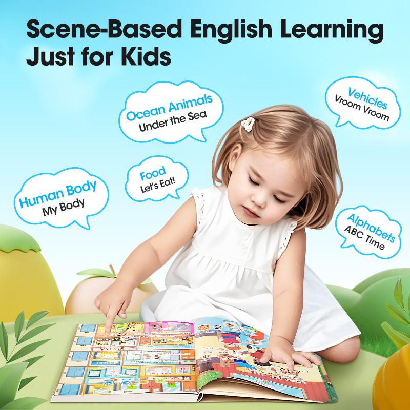 Libro de lectura en inglés/My First English Toy Sounds - ¡470+ palabras, 21 temas y divertidos juegos de palabras! ¡El juguete perfecto para los niños! 🇬🇧🔊