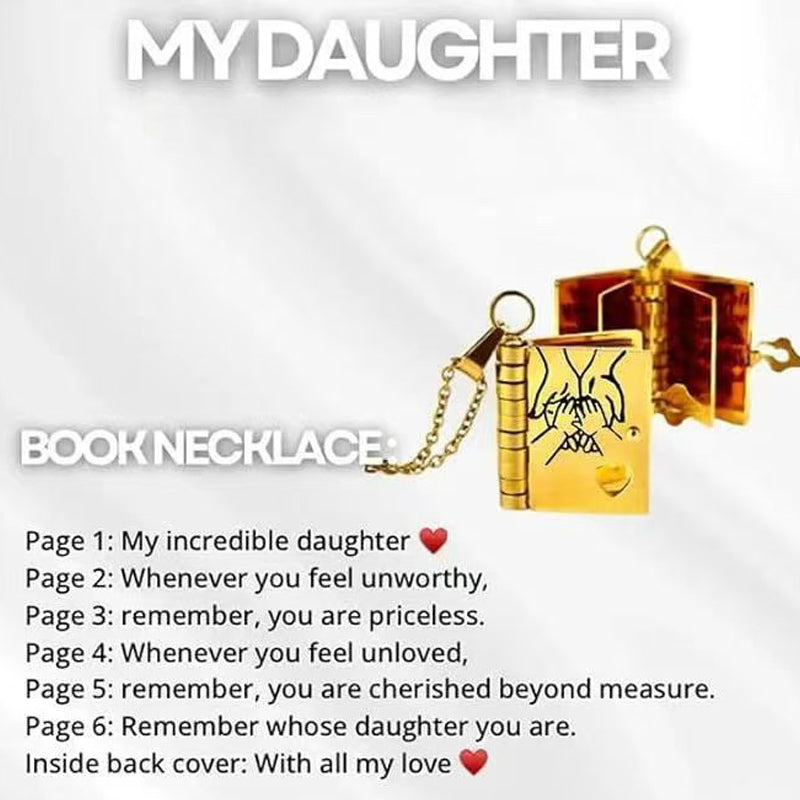 Regalo para mi hija - Collar libro "Mi hija increíble