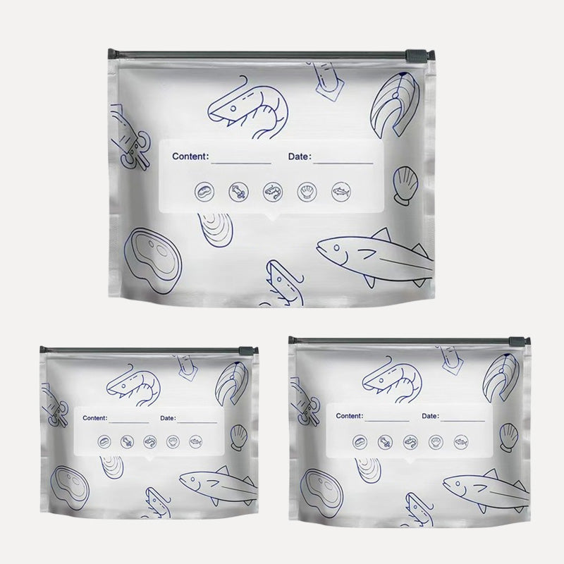 Papel de aluminio antibacterias bolsa de conservación/bolsa de almacenamiento reutilizable con cierre de papel de aluminio