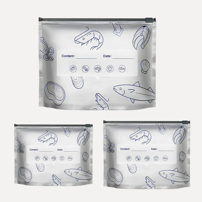 Papel de aluminio antibacterias bolsa de conservación/bolsa de almacenamiento reutilizable con cierre de papel de aluminio