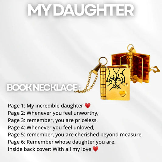 Regalo para mi hija - Collar libro "Mi hija increíble