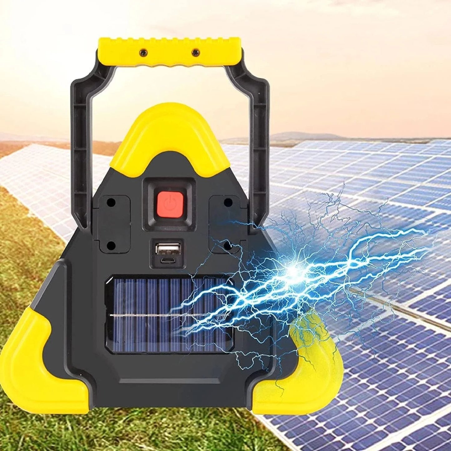 Luz de advertencia triangular de emergencia solar 3 en 1