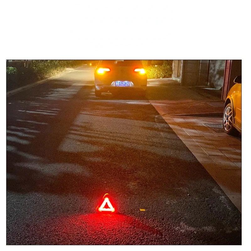 Luz de advertencia triangular de emergencia solar 3 en 1