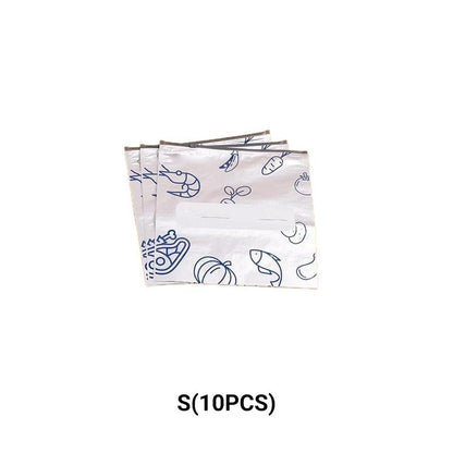 Papel de aluminio antibacterias bolsa de conservación/bolsa de almacenamiento reutilizable con cierre de papel de aluminio